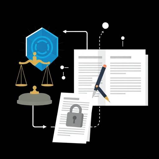 A graphic representing legal documents and audit trails